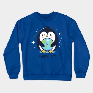 Earth Day Penguin Crewneck Sweatshirt